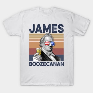 ames Boozecanan 4th of July Drinking James Buchanan President T-Shirt